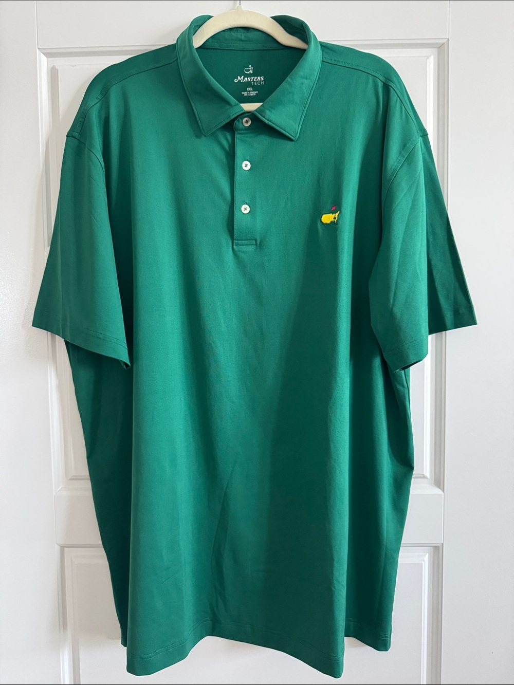 Masters Tech Emerald Green Polo with Yellow Embroidered Logo
